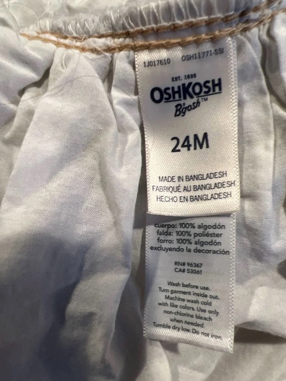 *OshKosh B'gosh Denim Overall Tutu Dress - Light Blue and Cream